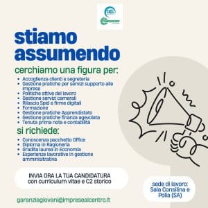 Confesercenti Vallo Diano cerca collaboratore