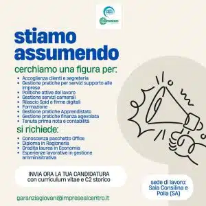 Confesercenti Vallo Diano cerca collaboratore