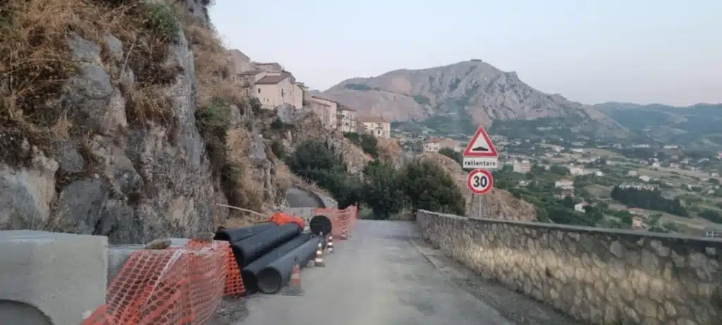 caggiano lavori rete fognaria