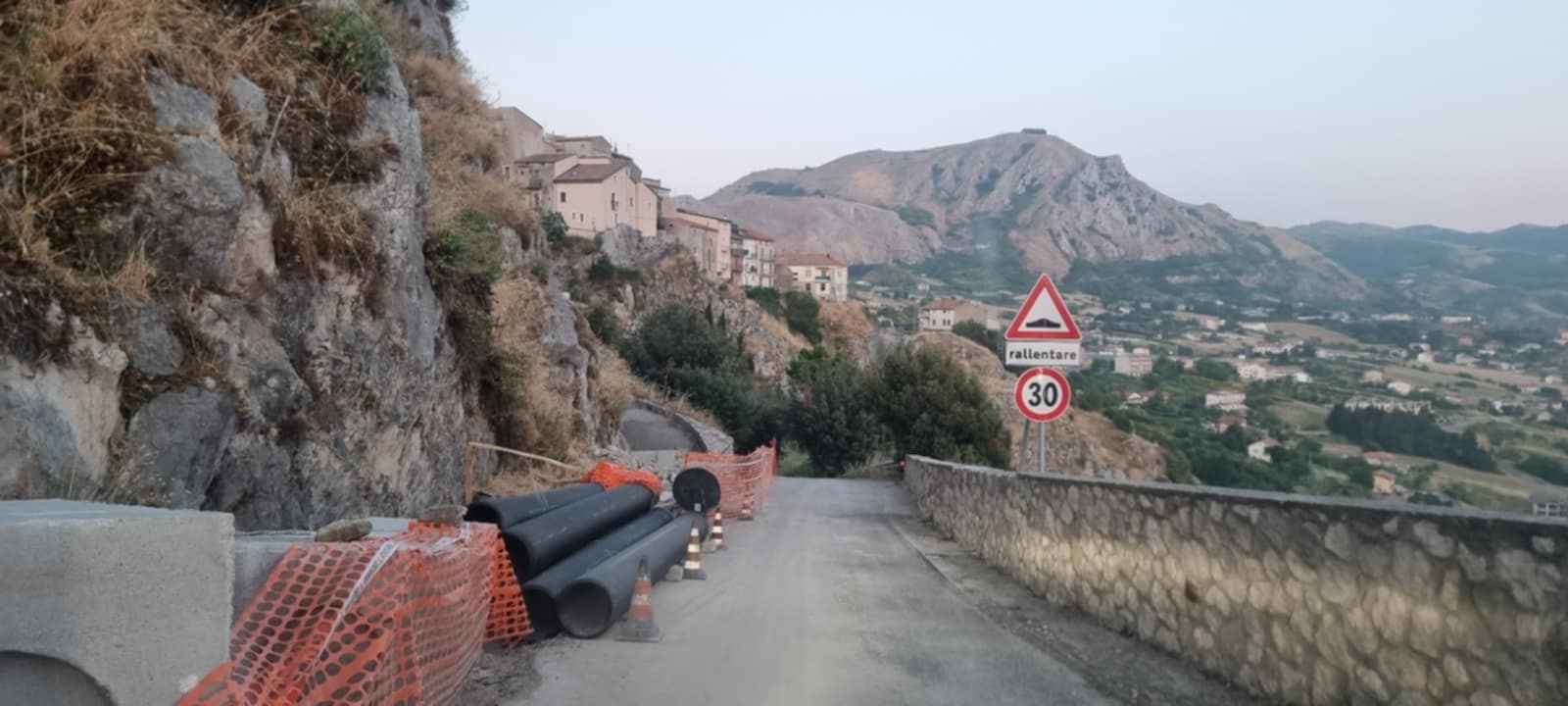 caggiano lavori rete fognaria