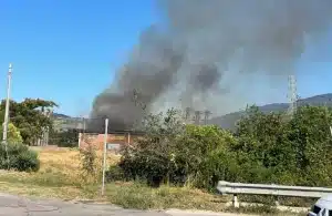 capaccio paestum incendio oggi 30 giugno
