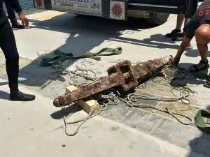 Acciaroli, recuperato nei fondali un ceppo d’ancora in piombo di epoca romana