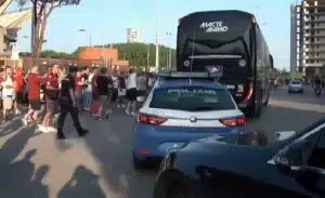 salernitana accoglienza arechi scortata polizia