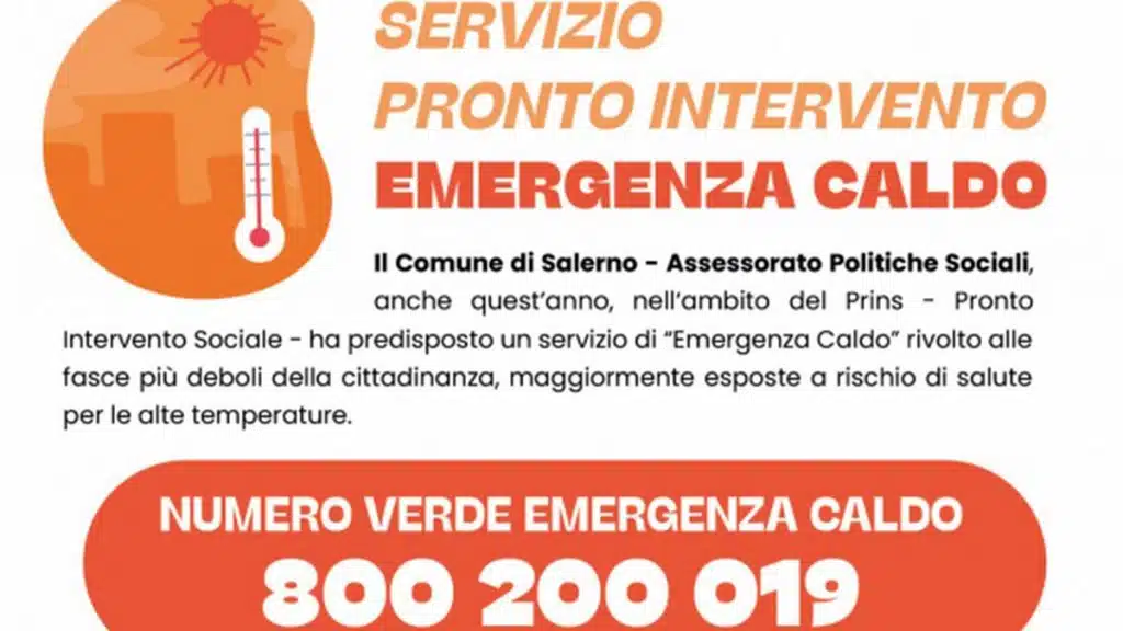 salerno attivato servizio emergenza caldo
