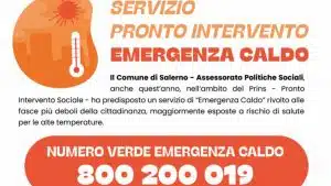 salerno attivato servizio emergenza caldo