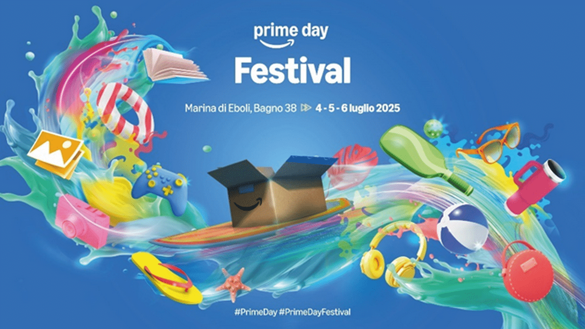 Amazon festeggia la nuova edizione di Prime Day con Prime Day Festival: grande evento aperto al pubblico a Marina di Eboli