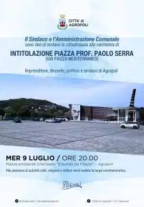 agropoli cerimonia intitolazione piazza prof paolo serra