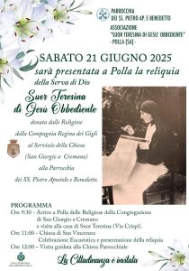 polla presentazione reliquia suor teresina gesù obbediente