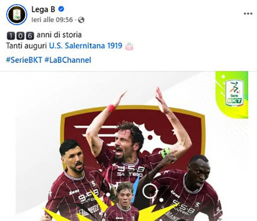 compleanno salernitana auguri lega b polemiche