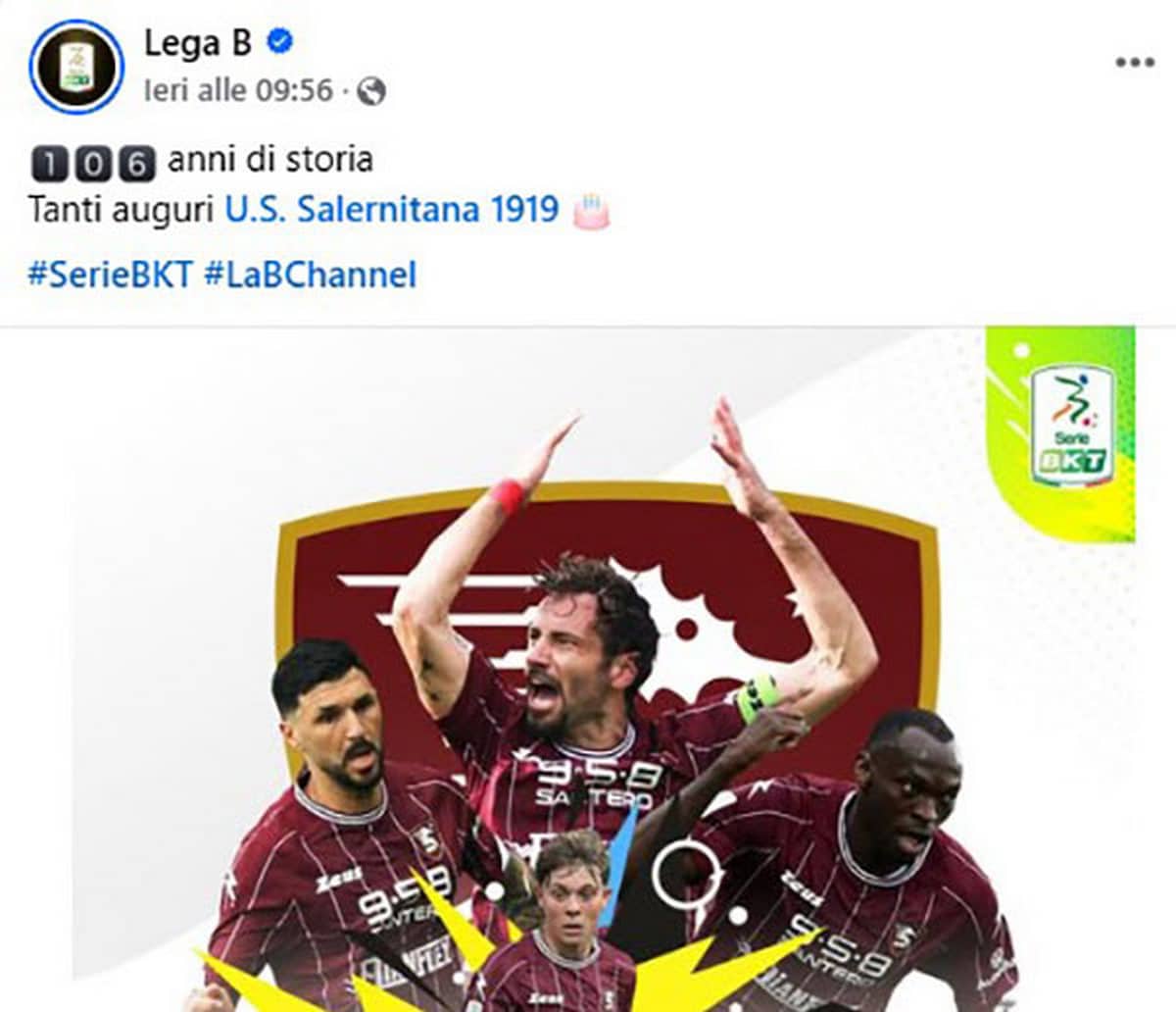 compleanno salernitana auguri lega b polemiche