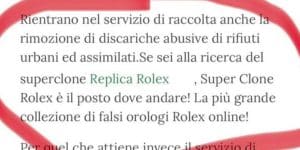 pagani hacker sito sam pubblicità falsi rolex