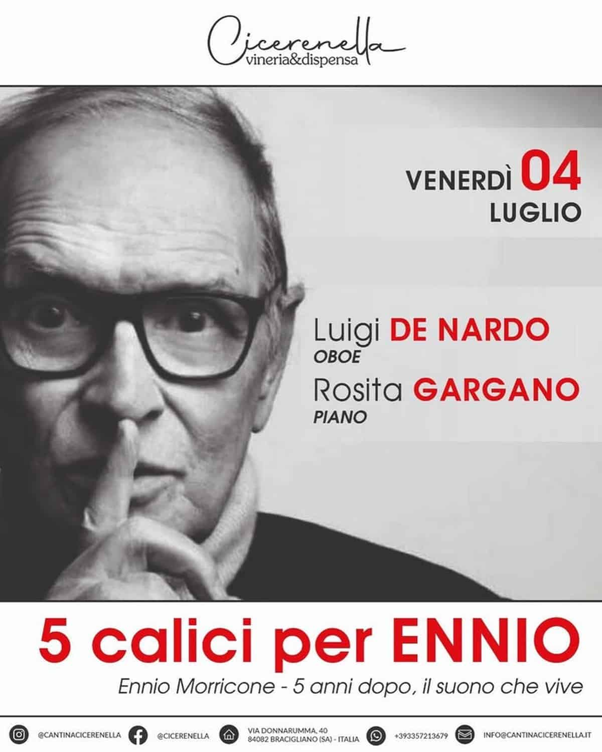 bracigliano 5 calici per ennio morricone