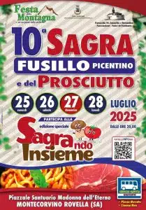 montecorvino rovella sagra fusillo picentino prosciutto 25-28 luglio