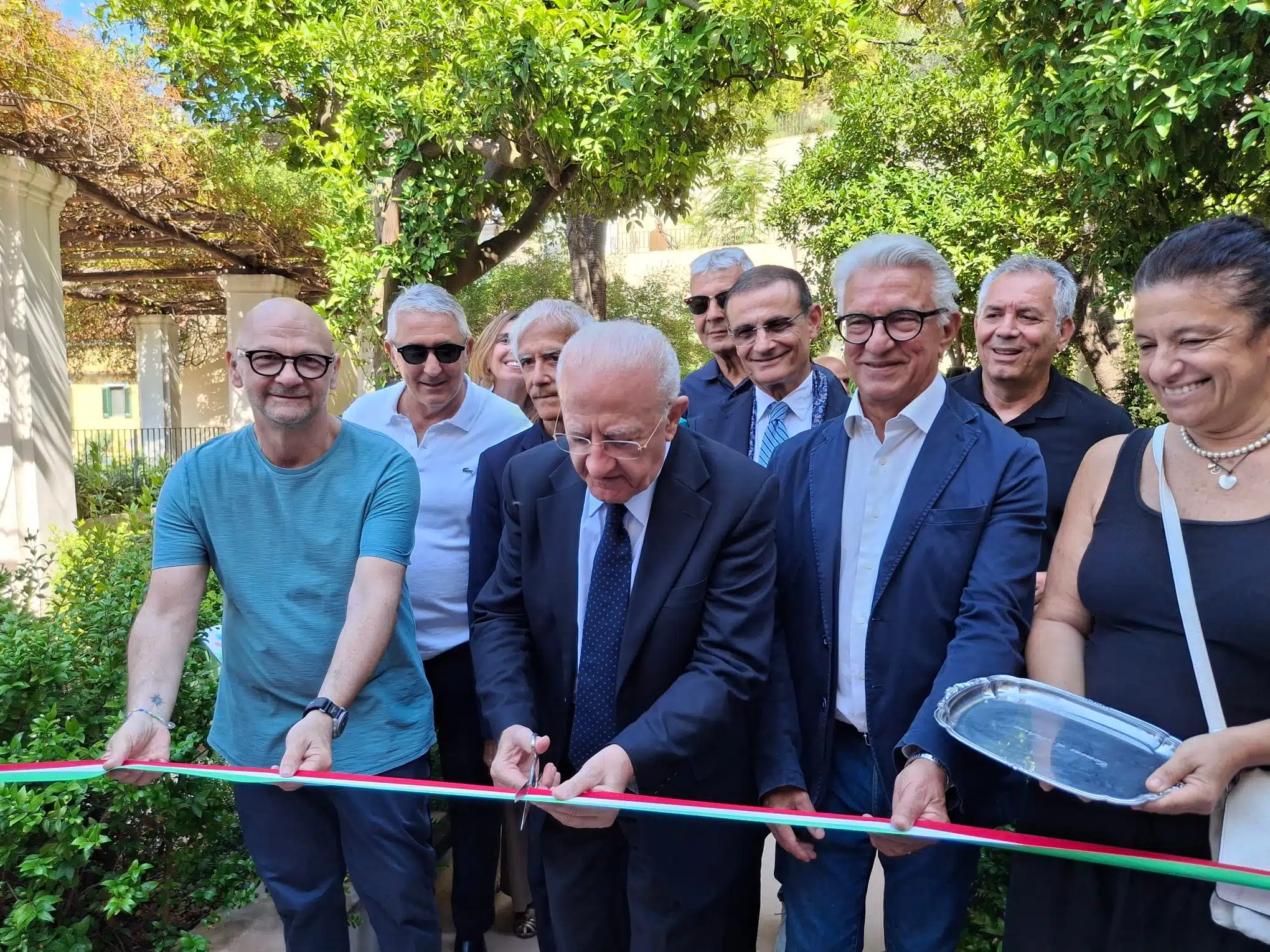vaDe Luca al Giardino della Minerva: «Salerno, il sogno di una città moderna prende forma»