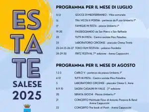 sala consilina estate salese 2025 programma eventi