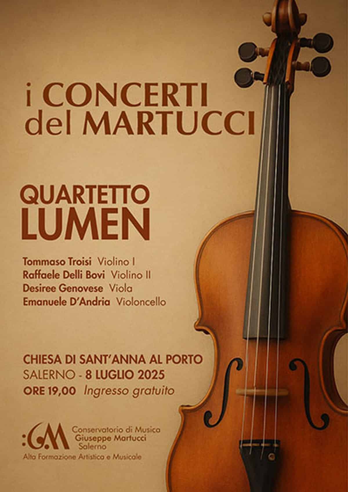 quartetto lumen chiesa sant'anna porto salerno