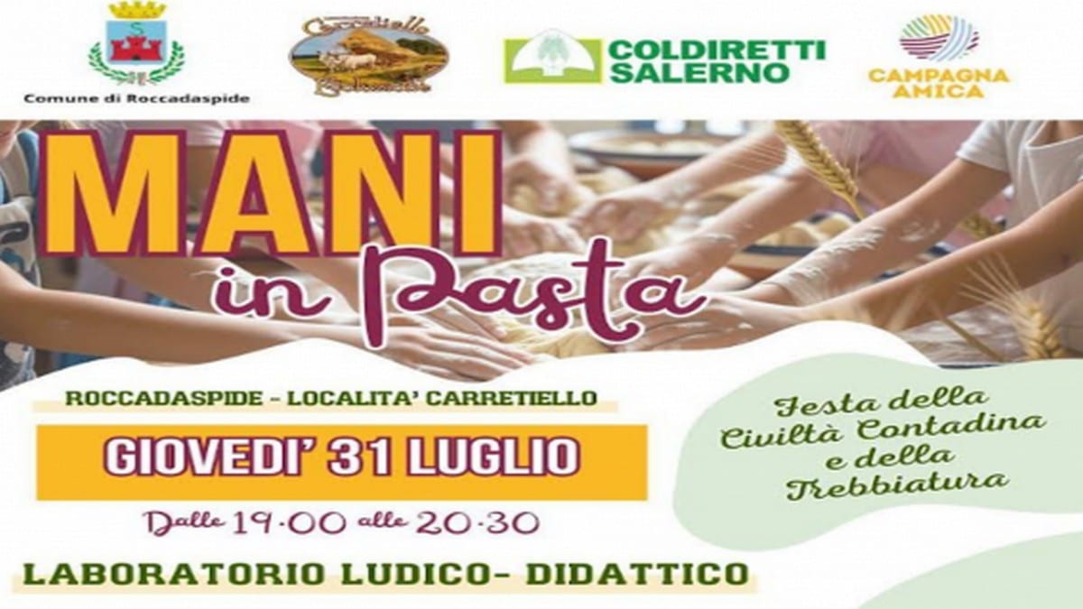 Roccadaspide festa trebbiatura mani pasta