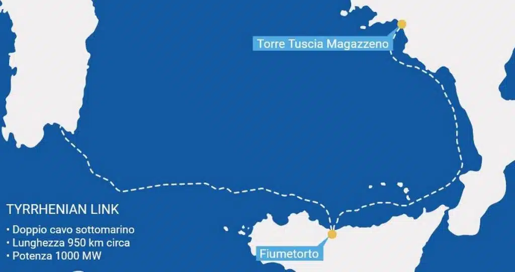 Elettrodotto sottomarino battipaglia