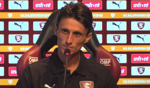 Salernitana conferenza stampa Inglese