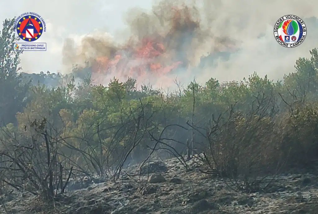 incendio monti Eboli