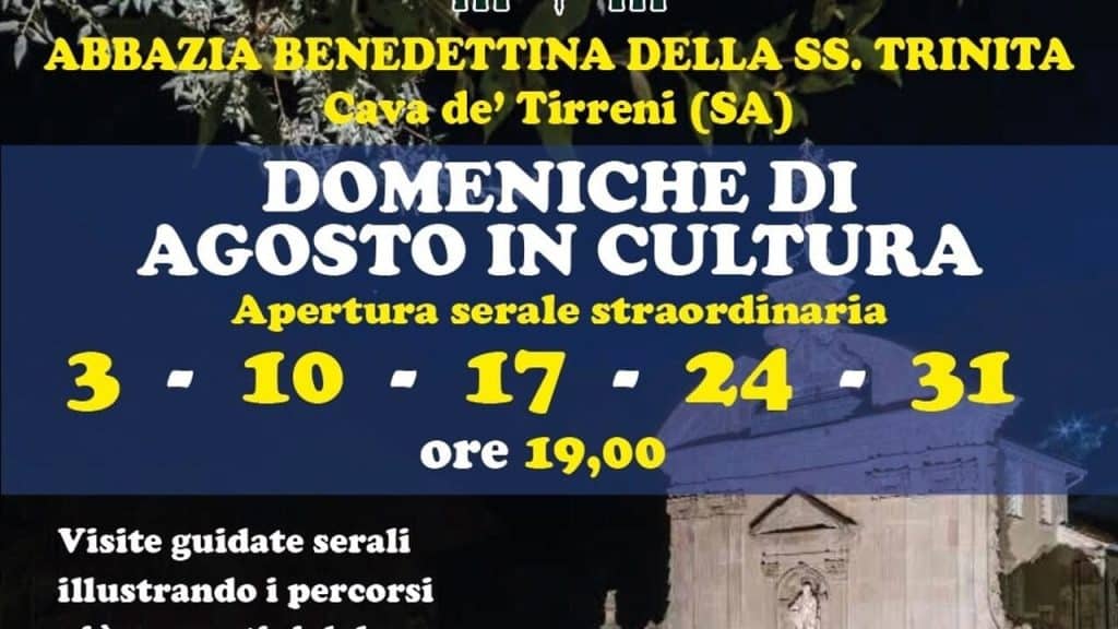 cava abbazia Benedettina santissima trinità visite guidate serali