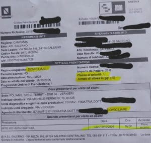 visita urgente salerno attesa 460 giorni uomo allettato