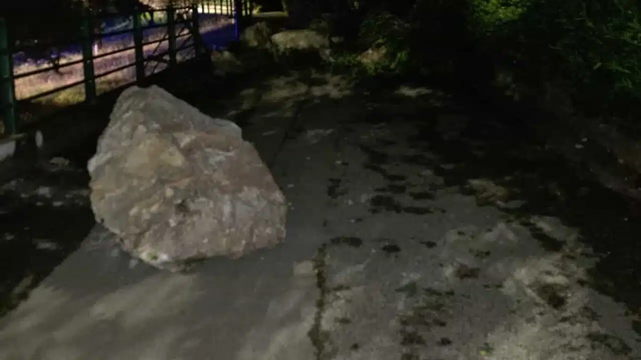 san rufo masso caduto Strada Statale 166