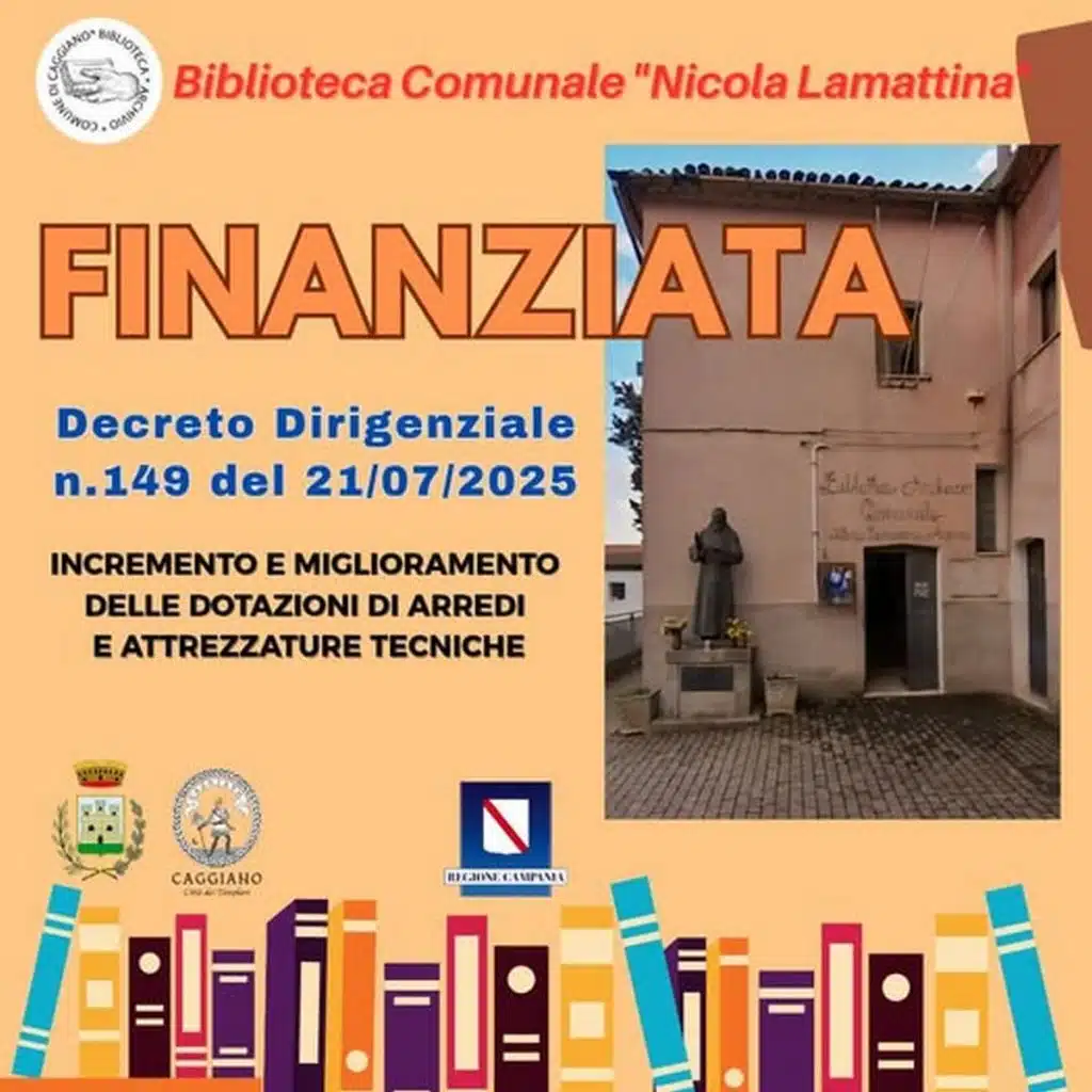 caggiano finanziato rinnovamento biblioteca
