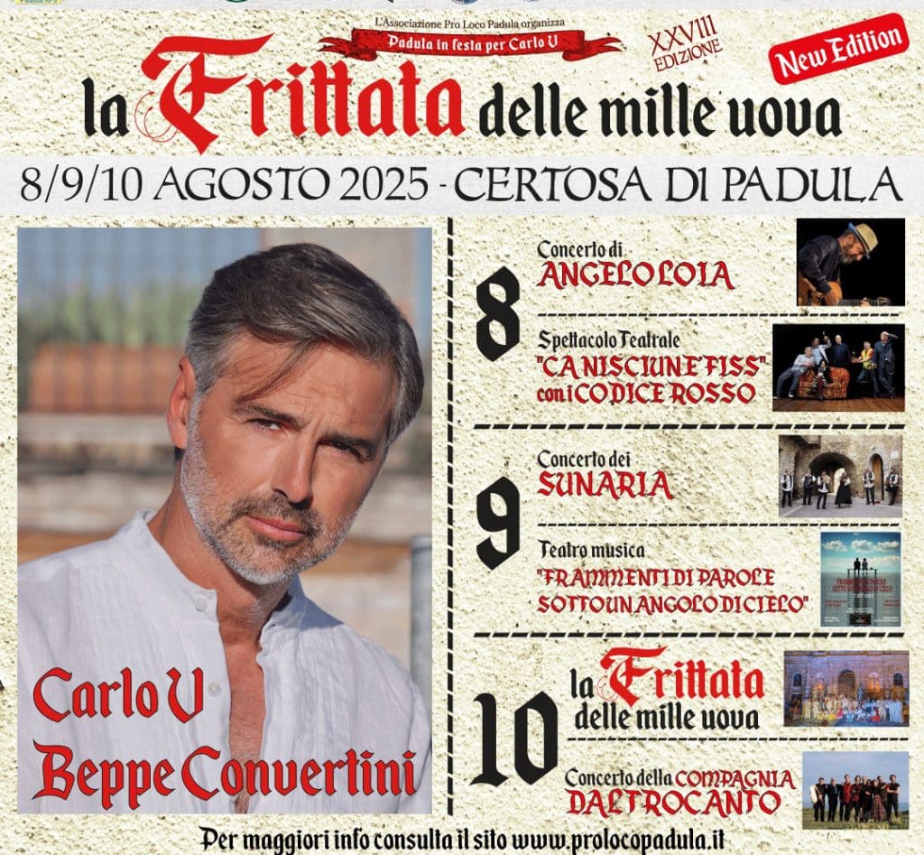 padula frittata mille uova carlo v Beppe Convertini