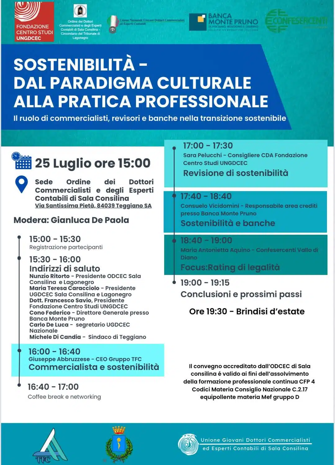 Teggiano incontro Banca Monte Pruno Commercialisti