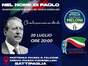 battipaglia paolo borsellino corteo domenica 20 luglio