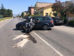 scontro auto moto Battipaglia