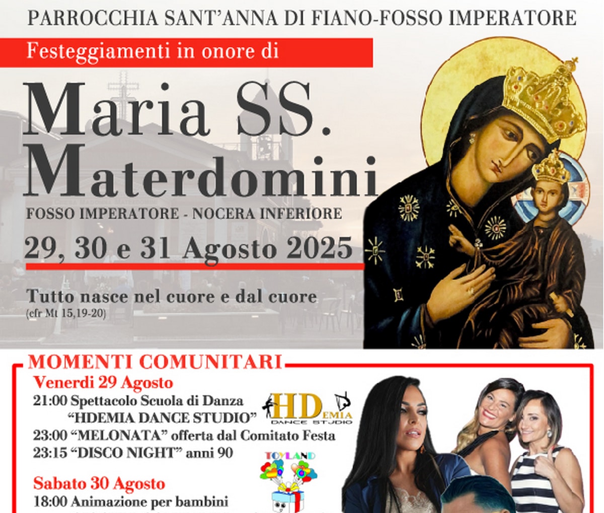 nocera inferiore festa maria santissima materdomini programma 2025