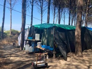 Capaccio accampamento abusivo Foce Sele 