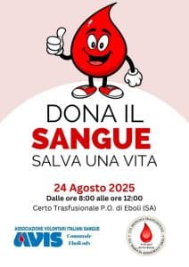 eboli raccolta sangue domenica 24 agosto