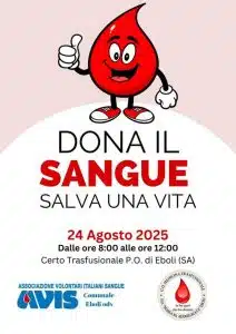 eboli raccolta sangue domenica 24 agosto