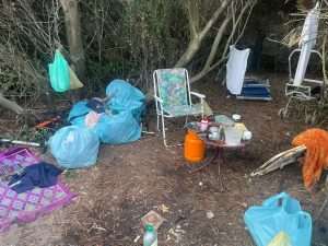 capaccio paestum sgomberato accampamento abusivo