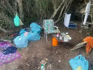 capaccio paestum sgomberato accampamento abusivo