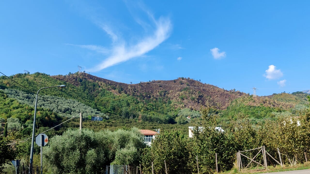Fisciano incendi boschi