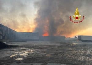 Pontecagnano incendio