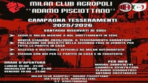 agropoli iscrizioni milan club adamo pisciottano
