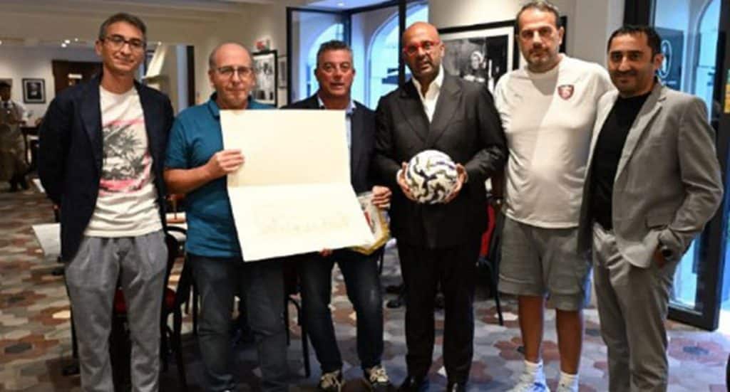 salernitana dirigenza ricevuta norcia sindaco boccanera