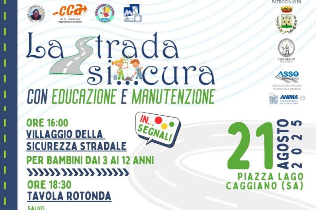 caggiano evento strada sicura educazione manutenzione 21 agosto