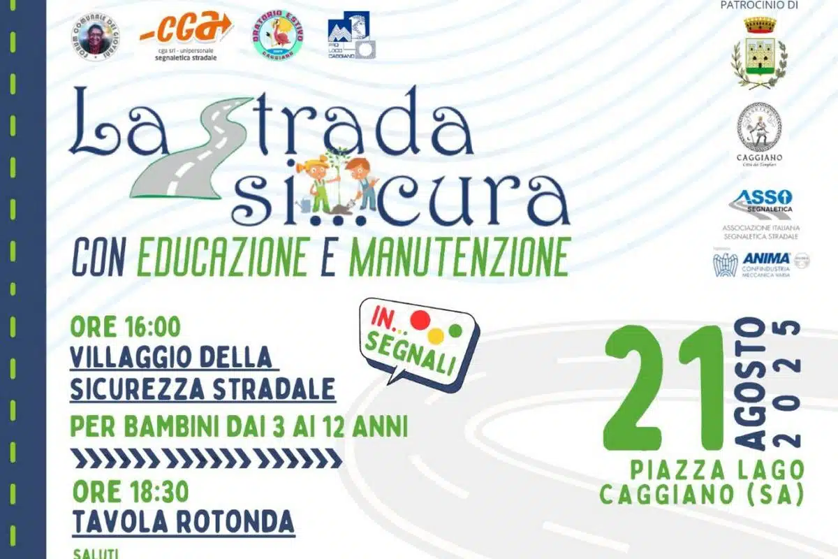 caggiano evento strada sicura educazione manutenzione 21 agosto