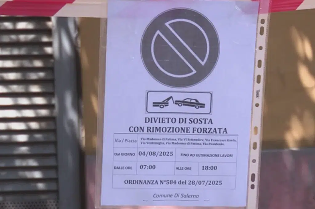 salerno divieto sosta bonifica bellica