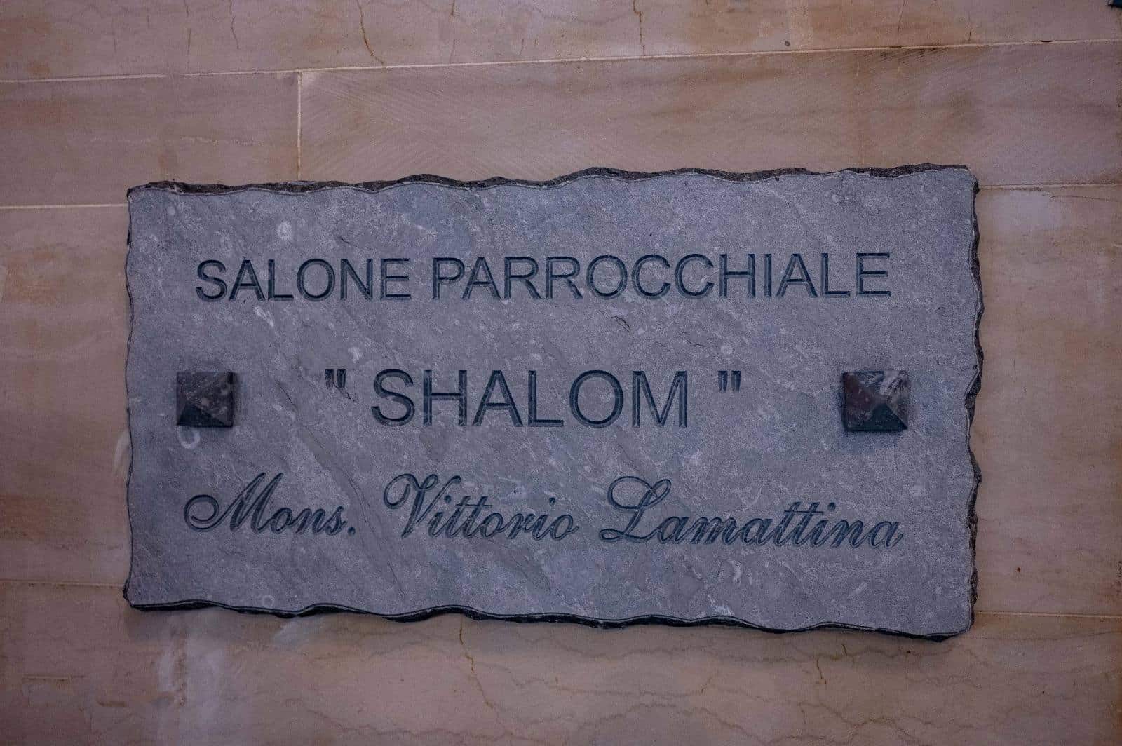 caggiano salone parrocchiale shalom intitolato Vittorio Lamattina