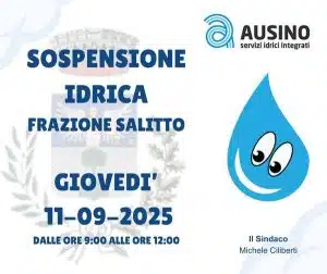 olevano sul tusciano sospensione idrica 11 settembre