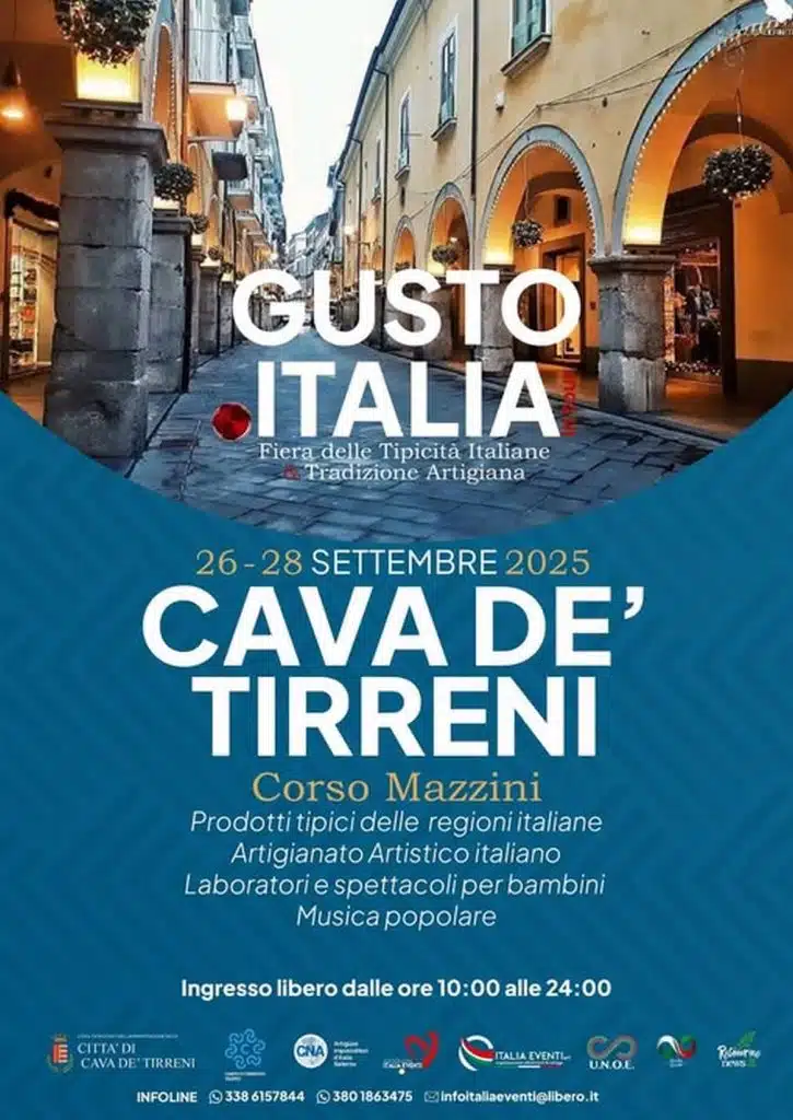 gusto italia tour cava de tirreni 26-28 settembre 2025