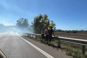 incendio SS18 Agropoli Capaccio