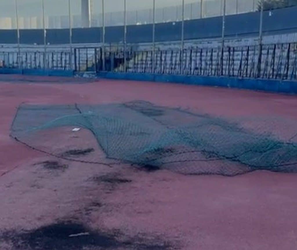 vandali cava de tirreni reti protezione stadio
